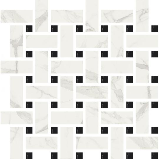 mozaika elegantny dekor dlazdica mramor vzor keramicka cierna biela mramor vzor art deco styl obciansky byt kupelna restauracia kuchyna jedalen hotel lameridiana interierovy design.jpg